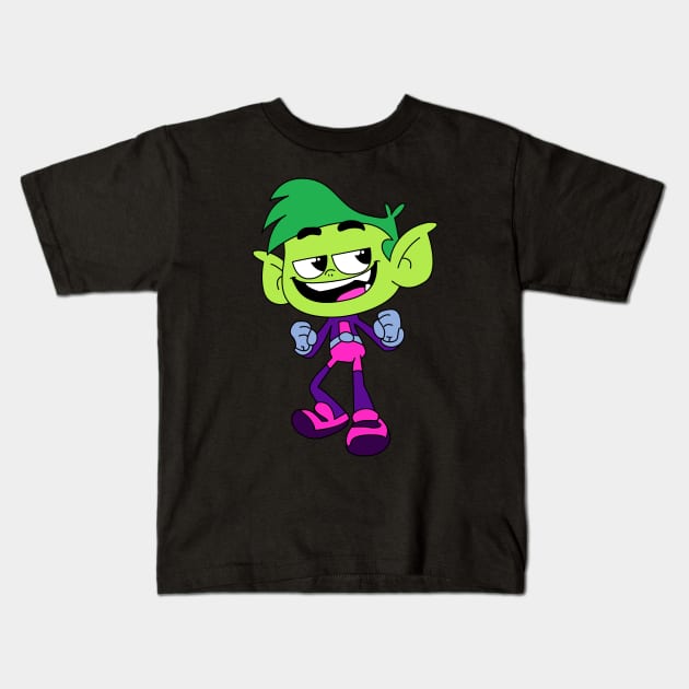 Cute Beast Boy Kids T-Shirt by JamesCMarshall